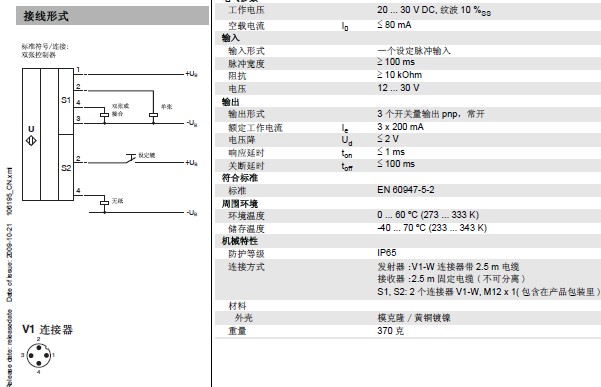 倍加福超聲波傳感器UDBK-18GM35-3E2參數2